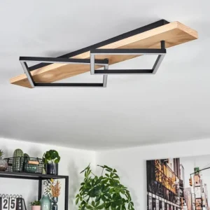 hofstein Pompu Plafonnier LED Écru, Noir, 1 lumière* Lampes Modernes