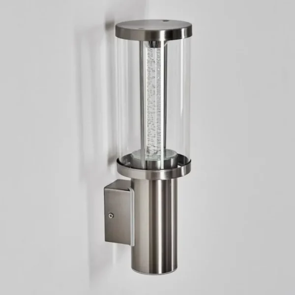hofstein Popoyan Lampe murale d´extérieur, Applique murale LED Nickel mat, 2 lumières* Lampes Modernes
