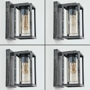 hofstein Portalis Lampe murale d´extérieur Noir, Argenté, 1 lumière* Lampes Modernes