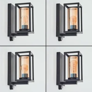 hofstein Portalis Lampe murale d´extérieur Noir, 1 lumière, Détecteur de mouvement* Lampes Modernes
