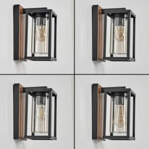 hofstein Portalis Lampe murale d´extérieur Brun, Couleur bois, Noir, 1 lumière* Lampes Modernes