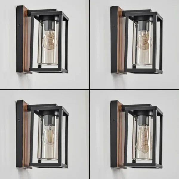 hofstein Portalis Lampe murale d´extérieur Brun, Couleur bois, Noir, 1 lumière* Lampes Modernes