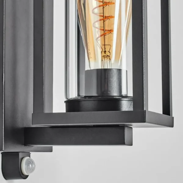 hofstein Portalis Lampe murale d´extérieur Noir, 1 lumière, Détecteur de mouvement* Lampes Modernes