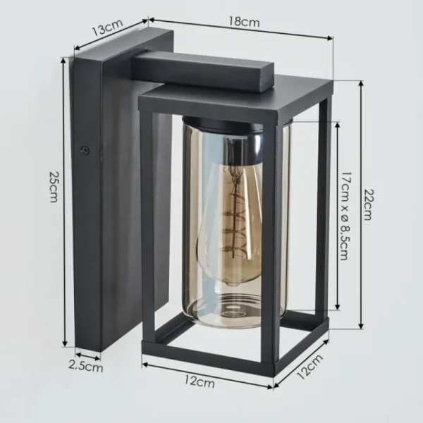 hofstein Portalis Lampe murale d´extérieur Noir, 1 lumière* Lampes Modernes