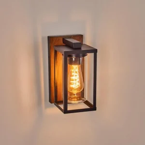 hofstein Portalis Lampe murale d´extérieur Brun, Couleur bois, Noir, 1 lumière* Lampes Modernes
