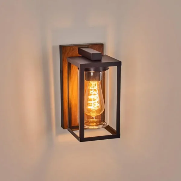 hofstein Portalis Lampe murale d´extérieur Brun, Couleur bois, Noir, 1 lumière* Lampes Modernes