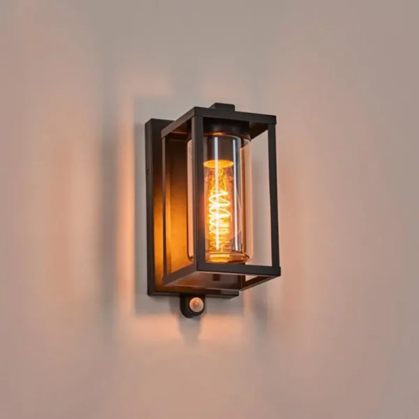 hofstein Portalis Lampe murale d´extérieur Noir, 1 lumière, Détecteur de mouvement* Lampes Modernes