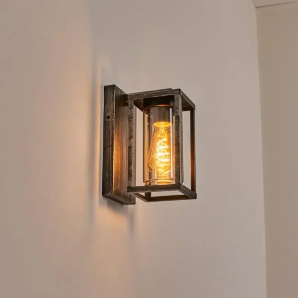 hofstein Portalis Lampe murale d´extérieur Noir, Argenté, 1 lumière* Lampes Modernes
