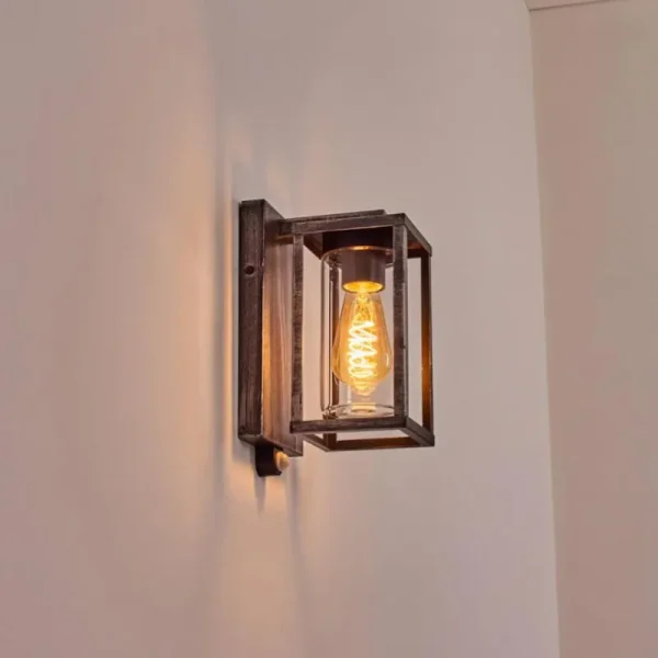 hofstein Portalis Lampe murale d´extérieur Noir, Argenté, 1 lumière, Détecteur de mouvement* Lampes Modernes