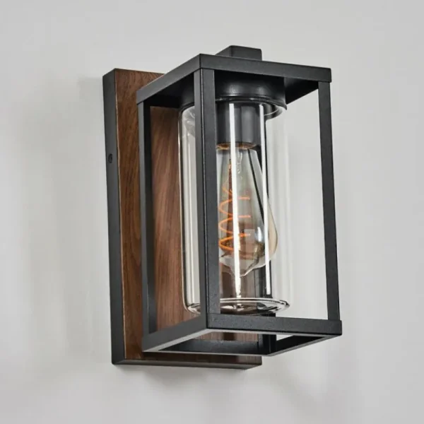 hofstein Portalis Lampe murale d´extérieur Brun, Couleur bois, Noir, 1 lumière* Lampes Modernes