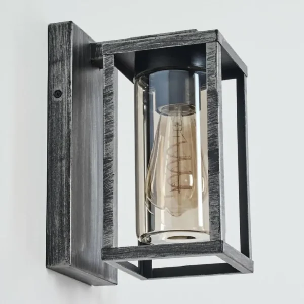 hofstein Portalis Lampe murale d´extérieur Noir, Argenté, 1 lumière* Lampes Modernes