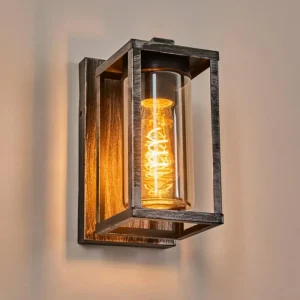 hofstein Portalis Lampe murale d´extérieur Noir, Argenté, 1 lumière* Lampes Modernes