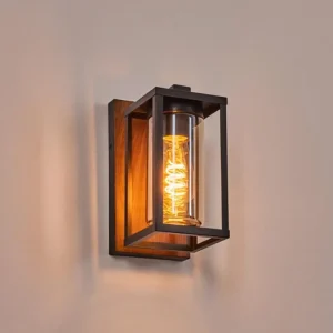 hofstein Portalis Lampe murale d´extérieur Brun, Couleur bois, Noir, 1 lumière* Lampes Modernes