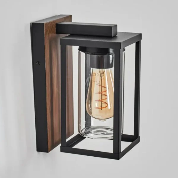 hofstein Portalis Lampe murale d´extérieur Brun, Couleur bois, Noir, 1 lumière* Lampes Modernes