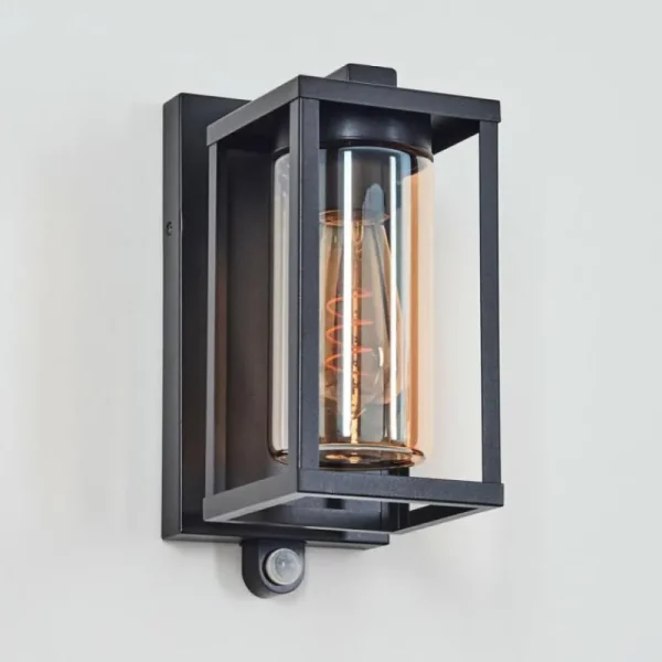 hofstein Portalis Lampe murale d´extérieur Noir, 1 lumière, Détecteur de mouvement* Lampes Modernes