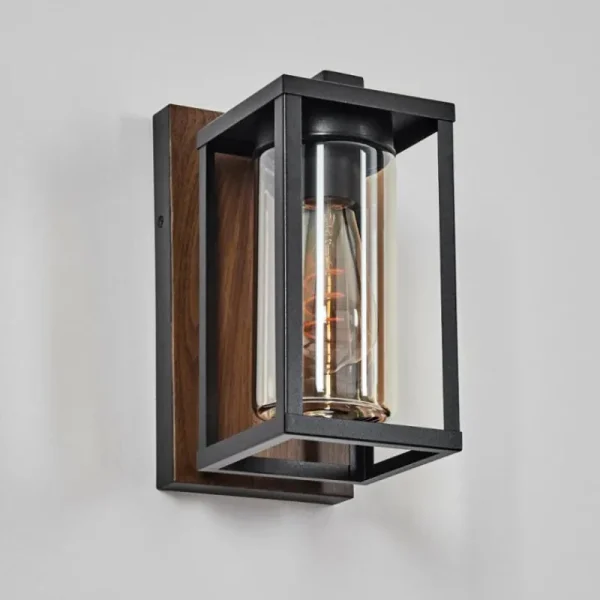 hofstein Portalis Lampe murale d´extérieur Brun, Couleur bois, Noir, 1 lumière* Lampes Modernes