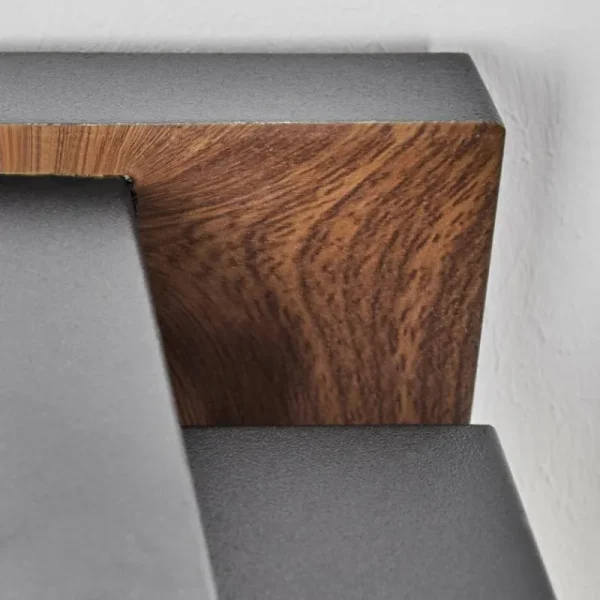 hofstein Portalis Luminaire extérieur, Lampe murale d´extérieur Brun, Couleur bois, Noir, 1 lumière* Lampes Modernes