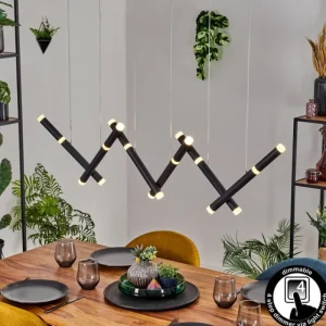 hofstein Pousseline Suspension, Suspension LED Noir, 1 lumière* Lampes Modernes