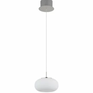 Luminaires Globo Lighting Quintara Suspension LED Nickel mat, 1 lumière* Lampes En Verre