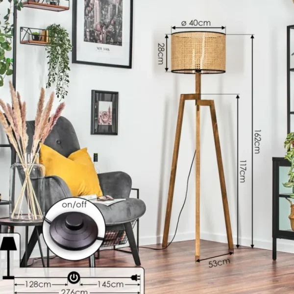 hofstein Ramila Lampadaire, Liseuse Écru, 1 lumière* Lampes Modernes