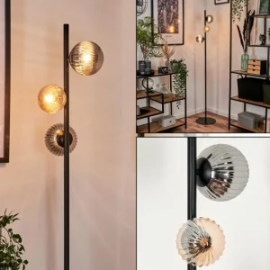 hofstein Remaisnil Lampadaire Ambre, Fumé, 3 lumières* Lampes Modernes