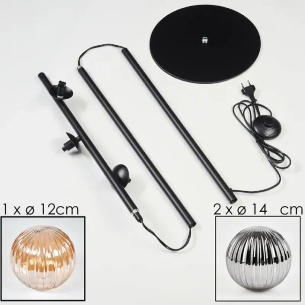 hofstein Remaisnil Lampadaire Ambre, Fumé, 3 lumières* Lampes Modernes