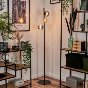 hofstein Remaisnil Lampadaire Ambre, Fumé, 3 lumières* Lampes Modernes