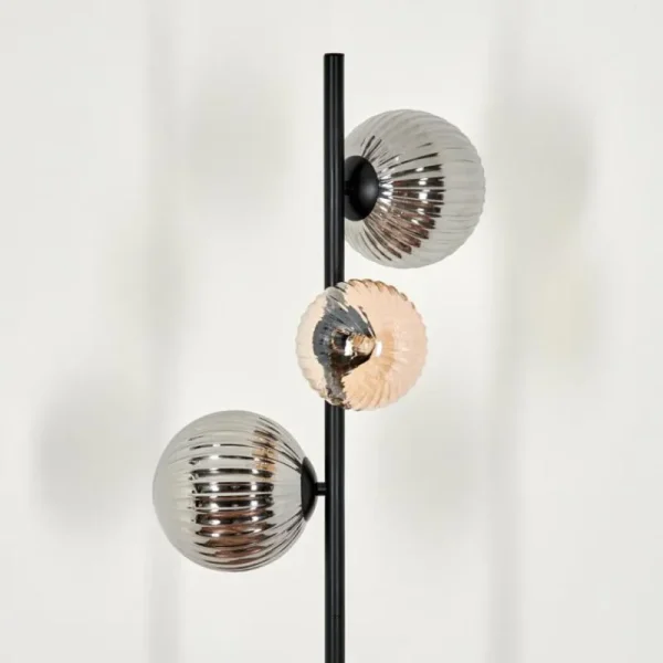 hofstein Remaisnil Lampadaire Ambre, Fumé, 3 lumières* Lampes Modernes