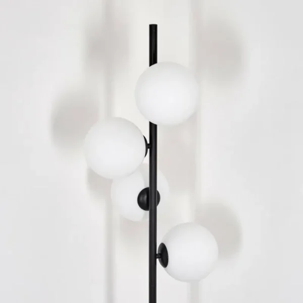 hofstein Remaisnil Lampadaire Blanc, 4 lumières* Lampes En Verre