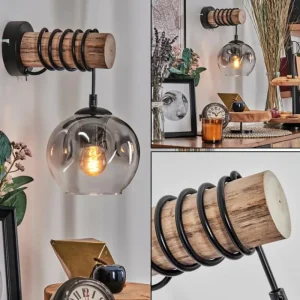 hofstein Ripoll Boule lumineuse, Applique murale Écru, Noir, 1 lumière* Lampes Modernes