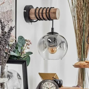 hofstein Ripoll Boule lumineuse, Applique murale Écru, Noir, 1 lumière* Lampes Modernes