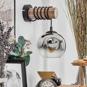 hofstein Ripoll Boule lumineuse, Applique murale Écru, Noir, 1 lumière* Lampes Modernes