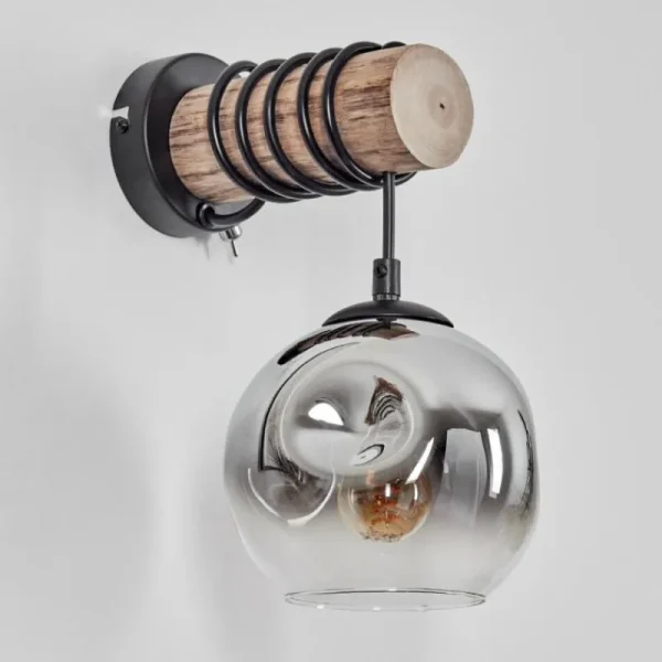 hofstein Ripoll Boule lumineuse, Applique murale Écru, Noir, 1 lumière* Lampes Modernes