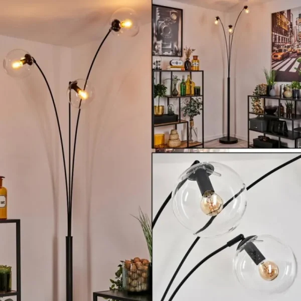 hofstein Ripoll Lampadaire Clair, 3 lumières* Lampes En Verre