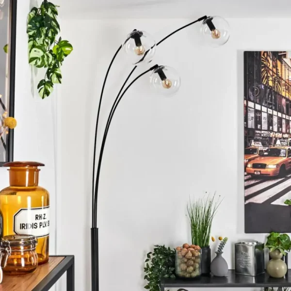 hofstein Ripoll Lampadaire Clair, 3 lumières* Lampes En Verre