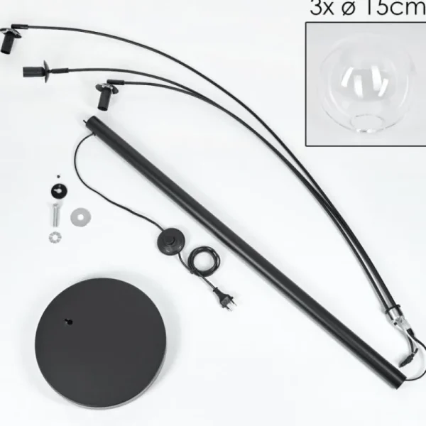 hofstein Ripoll Lampadaire Clair, 3 lumières* Lampes En Verre