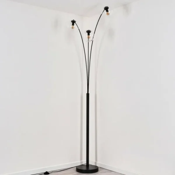 hofstein Ripoll Lampadaire Clair, 3 lumières* Lampes En Verre