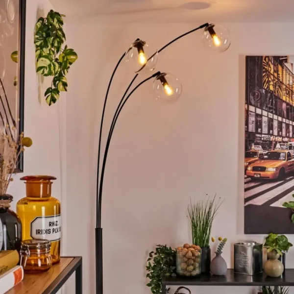 hofstein Ripoll Lampadaire Clair, 3 lumières* Lampes En Verre
