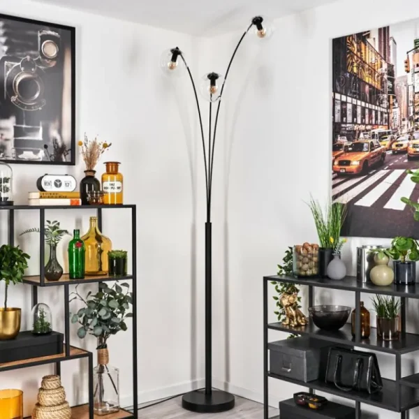 hofstein Ripoll Lampadaire Clair, 3 lumières* Lampes En Verre