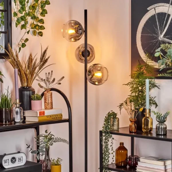 hofstein Ripoll Lampadaire Clair, Fumé, 3 lumières* Lampes Modernes