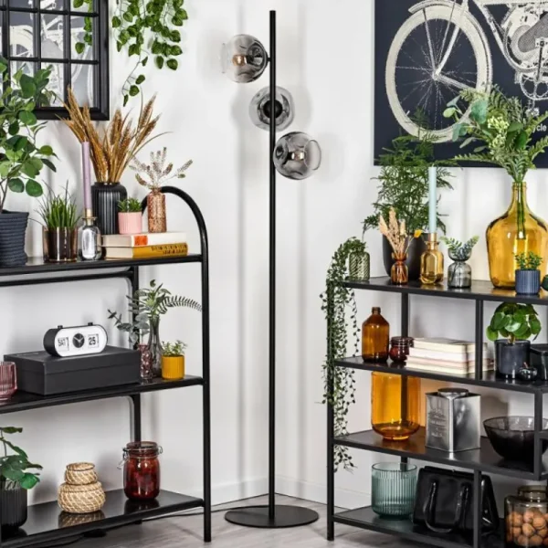 hofstein Ripoll Lampadaire Clair, Fumé, 3 lumières* Lampes Modernes