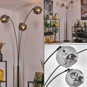 hofstein Ripoll Lampadaire Fumé, 3 lumières* Lampes Modernes