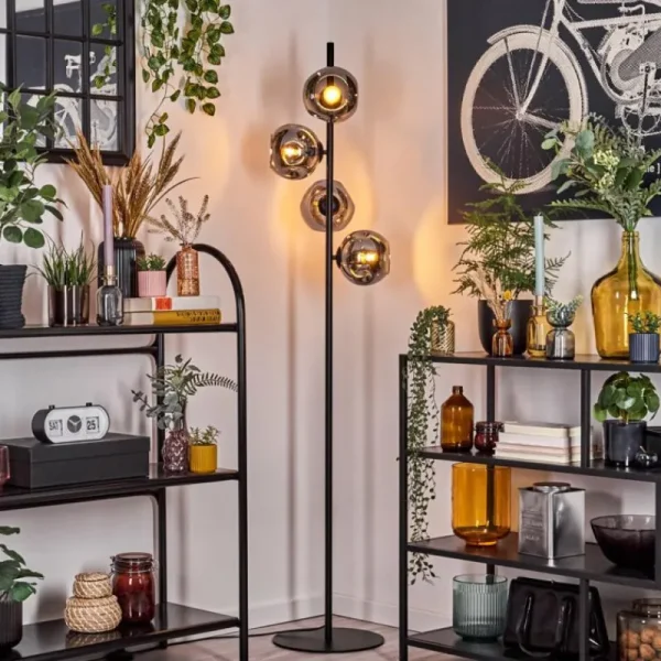 hofstein Ripoll Lampadaire Fumé, 4 lumières* Lampes Modernes