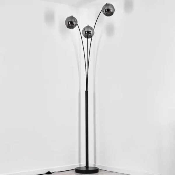 hofstein Ripoll Lampadaire Fumé, 3 lumières* Lampes Modernes