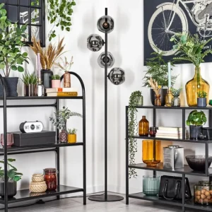 hofstein Ripoll Lampadaire Fumé, 4 lumières* Lampes Modernes