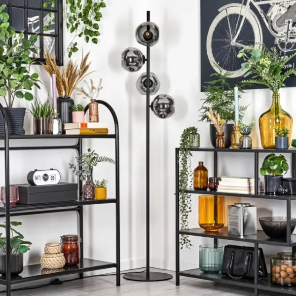 hofstein Ripoll Lampadaire Fumé, 4 lumières* Lampes Modernes