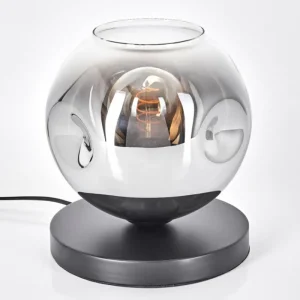 hofstein Ripoll Lampe à poser Chrome, Clair, 1 lumière* Lampes En Verre