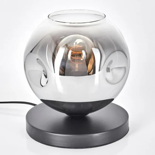 hofstein Ripoll Lampe à poser Chrome, Clair, 1 lumière* Lampes En Verre