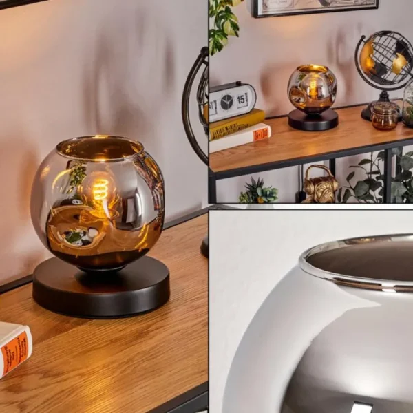 hofstein Ripoll Lampe à poser Noir, 1 lumière* Lampes En Verre
