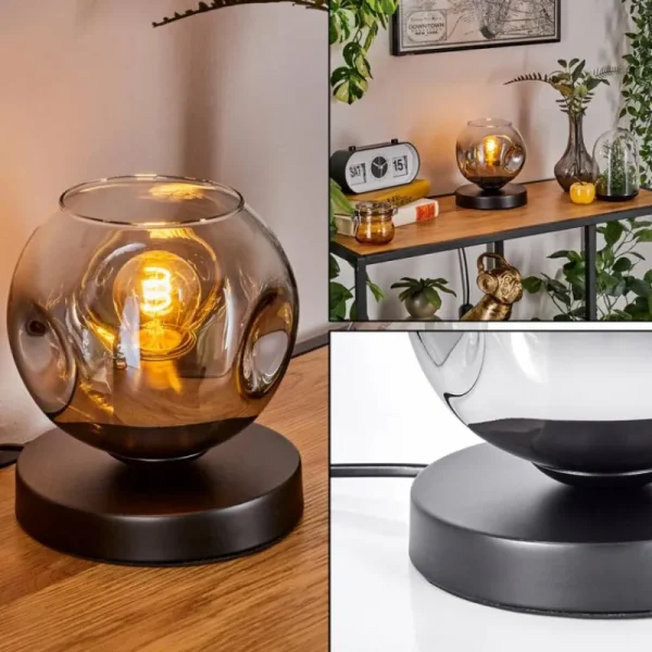 hofstein Ripoll Lampe à poser Noir, 1 lumière* Lampes En Verre